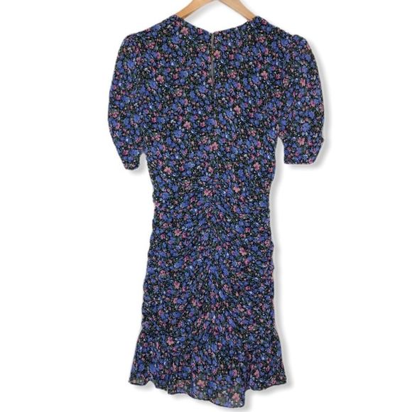 Astr Shirred Bottom Purple Floral Mini Dress NWT - Picture 10 of 15